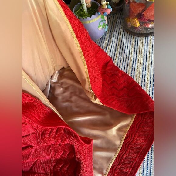 M Missoni Womens  Size 42 US 6 Sleeveless Sheath Knit Dress V Neck Red - Picture 11 of 16